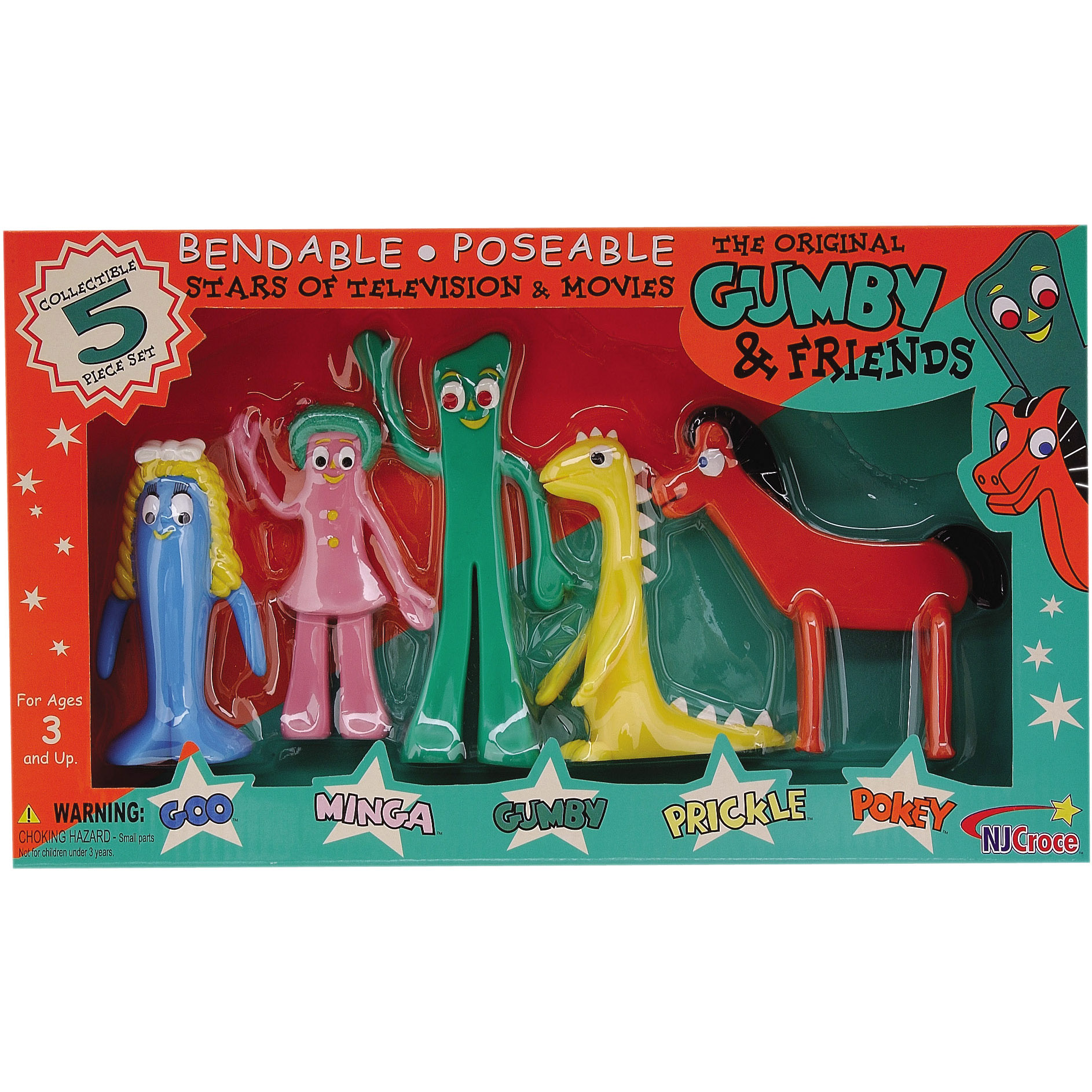 The original gumby and friends bendable poseable set.