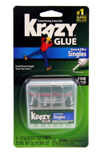 5448095480249 - KRAZY GLUE KG82048SN INSTANT CRAZY GLUE HOME & OFFICE 4-SINGLE USE TUBES OF 0.017-OUNCE