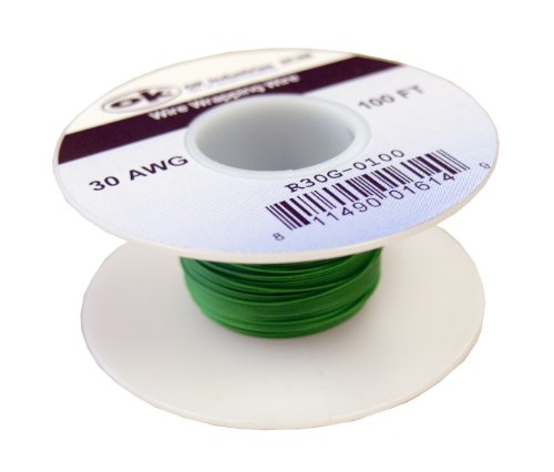 5448095616549 - JONARD INDUSTRIES R30G-0100 KYNAR COATED GREEN WIRE, SILVER PLATED, 100' ROLL, 30 AWG