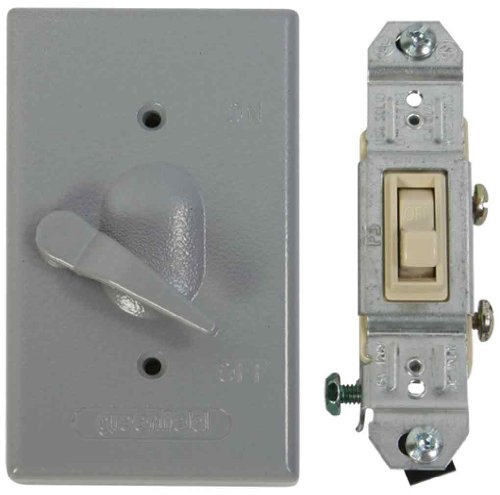 5448095688690 - GREENFIELD KDL1P WEATHERPROOF ELECTRICAL BOX LEVER SWITCH COVER WITH SINGLE POLE SWITCH