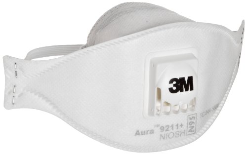 5448095761805 - 3M AURA PARTICULATE RESPIRATOR 9211+/37193(AAD) N95, STAPLED FLAT FOLD DISPOSABLE, EXHALATION VALVE (CASE OF 10)