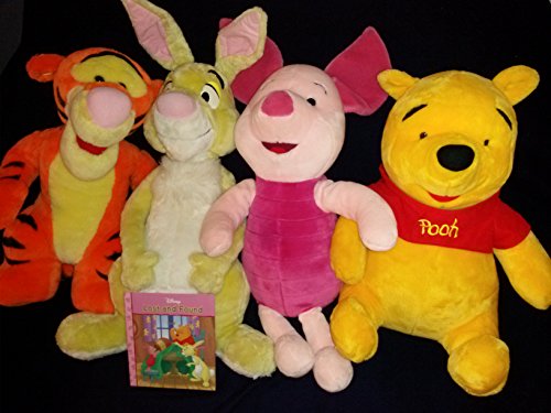 5449000133373 - VERY LARGE RARE WINNIE THE POOH TIGGER PIGLET AND RABBIT (APPROXIMATELY 21 TO 23'' INCHES) AND HARDCOVER BOOK DISNEY LOST AND FOUND