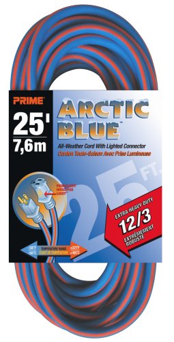0054732102006 - PRIME LT530825 EXTRA HEAVY DUTY 25-FOOT ARTIC BLUE ALL-WEATHER TPE EXTENSION CORD