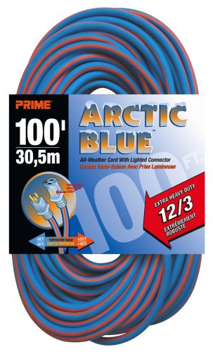 0054732102020 - PRIME LT530835 EXTRA HEAVY DUTY 100-FOOT ARTIC BLUE ALL-WEATHER TPE EXTENSION CORD