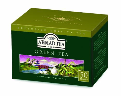 0054888109850 - AHMAD GREEN TEA, BAGS 50'S BOX