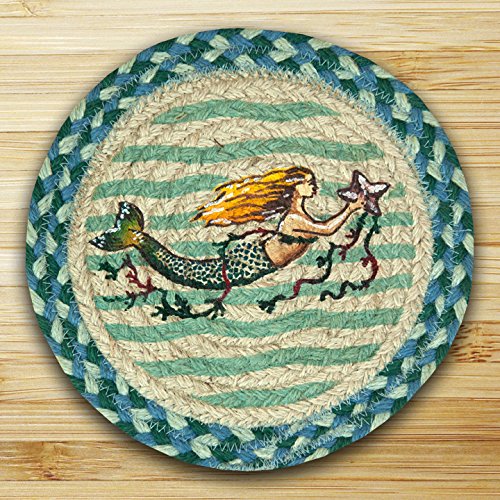 0054914028971 - EARTH RUGS 80-245 PRINTED ROUND SWATCH, 10-INCH, MERMAID