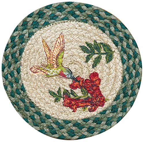 0054914029046 - EARTH RUGS 80-365 HUMMINGBIRD ROUND PRINTED SWATCH, 10 INCH