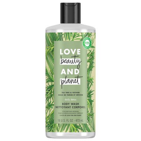 0055086000444 - LOVE BEAUTY AND PLANET BODY WASH TEA TREE AND VETIVER 16 OZ