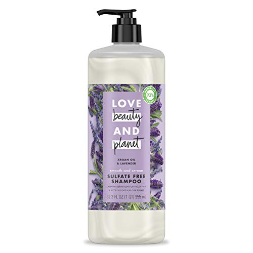 0055086007184 - LOVE BEAUTY AND PLANET SHAMPOO TO SMOOTH AND CALM FRIZZY HAIR ARGAN OIL & LAVENDER SULFATE FREE 32.3 OZ