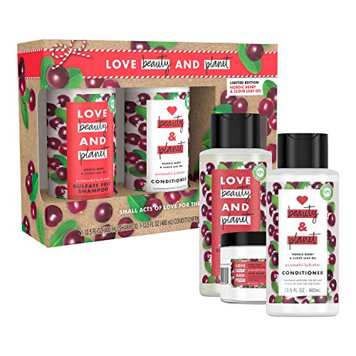 0055086008327 - LOVE BEAUTY AND PLANET NORDIC BERRY & COVE LEAF HOLIDAYS GIFT SET, VEGAN, PARABEN-FREE, SILICONE-FREE, CRUELTY-FREE, 3 COUNT