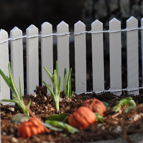 5509005558707 - DARICE 9148-66 PICKET FENCE, 18 BY 2-INCH, WHITE