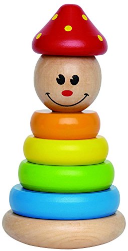 5541179143693 - HAPE - EARLY EXPLORER - CLOWN STACKER WOODEN RING TOY