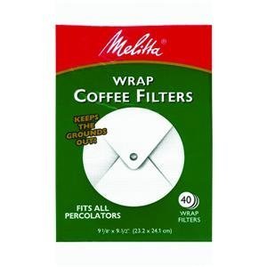 0055437627405 - COFFEE FILTERS FOR PERCOLATORS WHITE WRAP AROUND 40 FILTERS