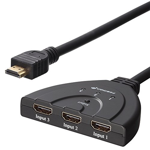 5554442233779 - FOSMON HD1831 3-PORT HDMI SWITCH WITH PIGTAIL CABLE