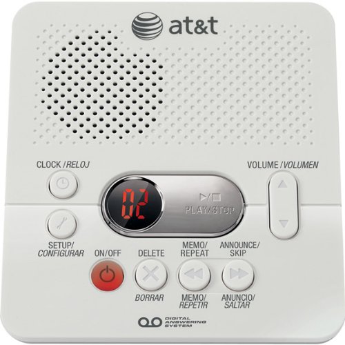 5554442234134 - AT&T 1740 DIGITAL ANSWERING SYSTEM WITH TIME AND DAY STAMP, WHITE