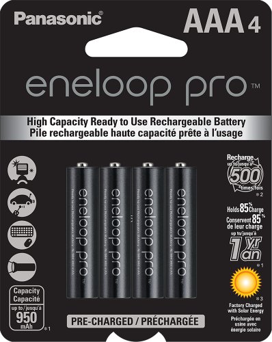 5554442335275 - PANASONIC BK-4HCCA4BA ENELOOP PRO AAA NEW HIGH CAPACITY NI-MH PRE-CHARGED RECHARGEABLE BATTERIES, 4 PACK