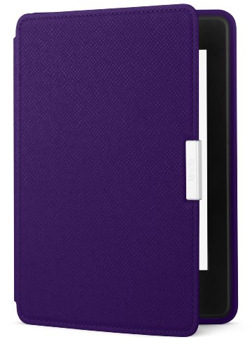 5554442355532 - AMAZON KINDLE PAPERWHITE CASE - LIGHTEST AND THINNEST PROTECTIVE GENUINE LEATHER COVER WITH AUTO WAKE/SLEEP FOR AMAZON KINDLE PAPERWHITE, ROYAL PURPLE