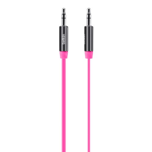 5554442374861 - BELKIN MIXIT TANGLE-FREE AUX / AUXILIARY CABLE, 3 FEET (PINK)