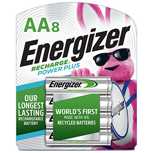 5554442383481 - ENERGIZER POWER PLUS NIMH AA RECHARGEABLE BATTERIES, 8-COUNT (2300 MAH, PRE-CHARGED)