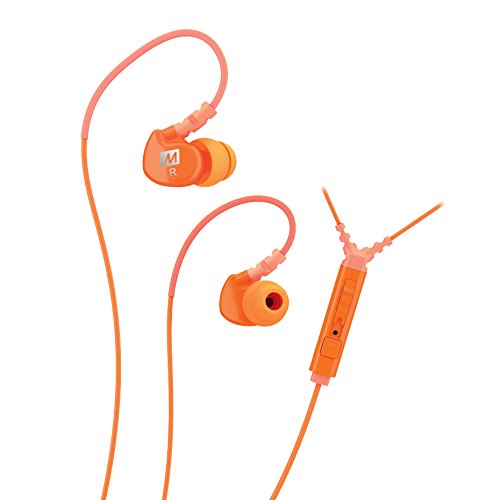 5554442432059 - MEE AUDIO SPORT-FI M6P MEMORY WIRE IN-EAR HEADPHONES WITH MICROPHONE, REMOTE, AND UNIVERSAL VOLUME CONTROL (ORANGE)