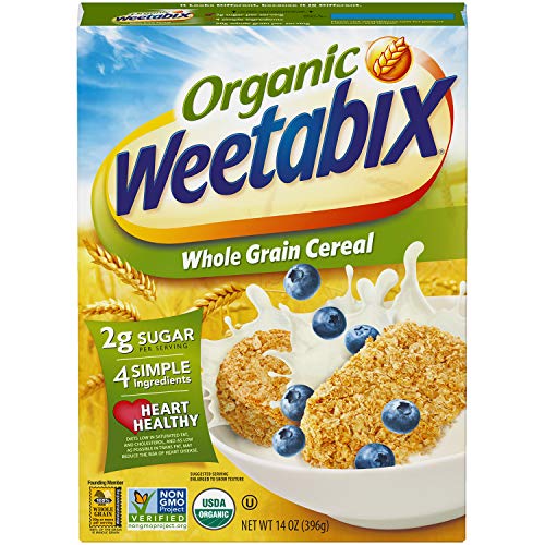 0055712267036 - WEETABIX ORGANIC WHOLE GRAIN CEREAL BISCUITS, USDA CERTIFIED ORGANIC, NON-GMO PROJECT VERIFIED, HEART HEALTHY, KOSHER, VEGAN, 14 OZ BOX
