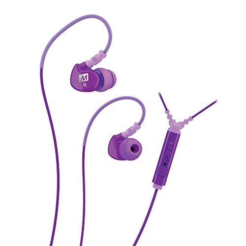 5596692188607 - MEE AUDIO SPORT-FI M6P MEMORY WIRE IN-EAR HEADPHONES WITH MICROPHONE, REMOTE, AND UNIVERSAL VOLUME CONTROL (PURPLE)