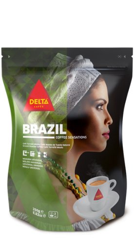 5601082013312 - DELTA GROUND ROASTED COFFEE FROM BRAZIL FOR ESPRESSO MACHINE OR BAG 250G