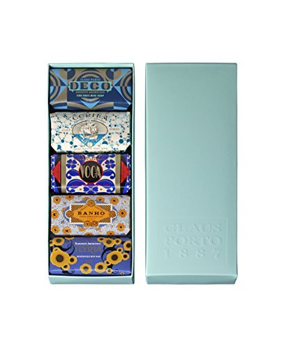 5601135003253 - CLAUS PORTO - BLUE BOX OF 5 SOAPS 1.8 OUNCES (DECO, CERINA, VOGA, BANHO, ILRYIA)