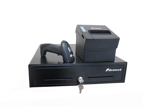 5646265462525 - CASH DRAWER COMBO,RECEIPT THERMAL PRINTER USB, BARCODE SCANNER BLUETOOTH, COMPATIBLE WITH WIN/8 PRO ,QUICKBOOK AND OTHER SOFTWARE. 3 ITEM