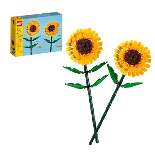 5702017165646 - LEGO SUNFLOWERS BUILDING KIT, ARTIFICIAL FLOWERS FOR HOME DÉCOR, FLOWER BUILDING TOY SET FOR KIDS, SUNFLOWER GIFT FOR GIRLS AND BOYS AGES 8 AND UP, 40524