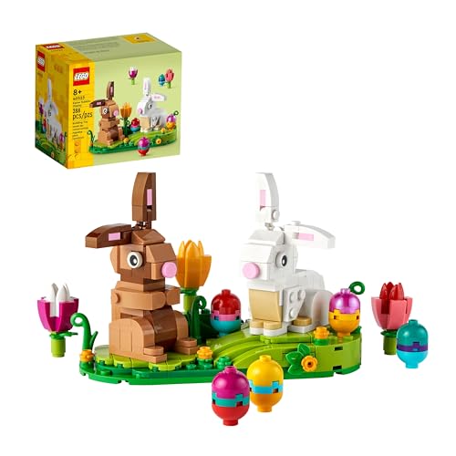 5702017166223 - LEGO EASTER RABBITS DISPLAY 40523 BUILDING TOY SET, INCLUDES COLORFUL EASTER EGGS AND TULIPS, EASTER DECORATIONS