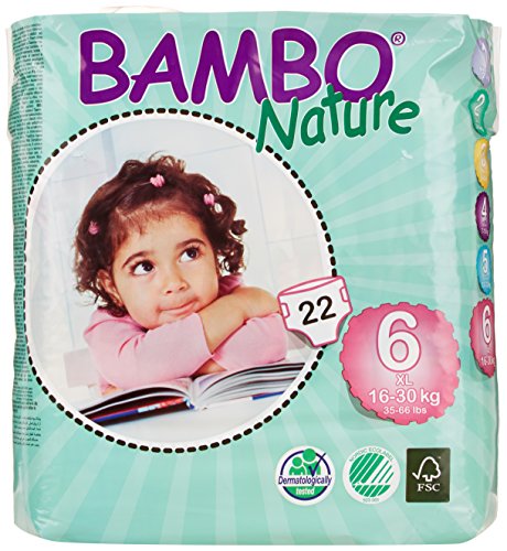 5703538109478 - BAMBO NATURE PREMIUM BABY DIAPERS, X-LARGE, SIZE 6, 22 COUNT (PACK OF 6)