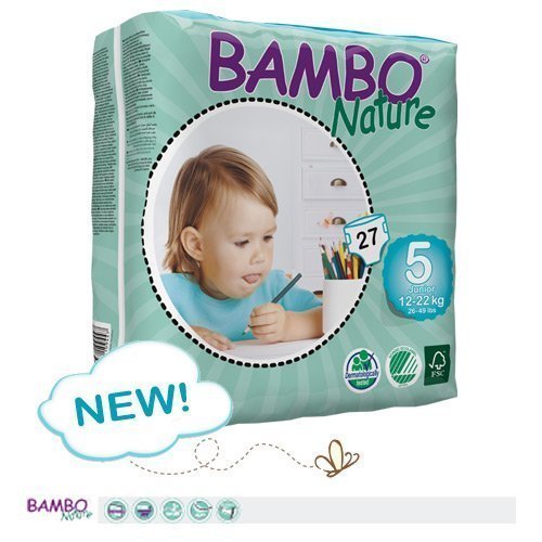5703538151279 - BAMBO NATURE PREMIUM BABY DIAPERS, JUNIOR, SIZE 5, 27 COUNT (PACK OF 6)