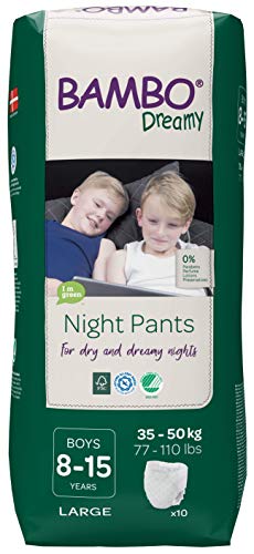 5703538198991 - BAMBO NATURE BAMBO NATURE ECO FRIENDLY DREAMY NIGHT PANTS FOR BOYS 8-15 YEARS (77-110 LBS), 10 COUNT, 10 COUNT