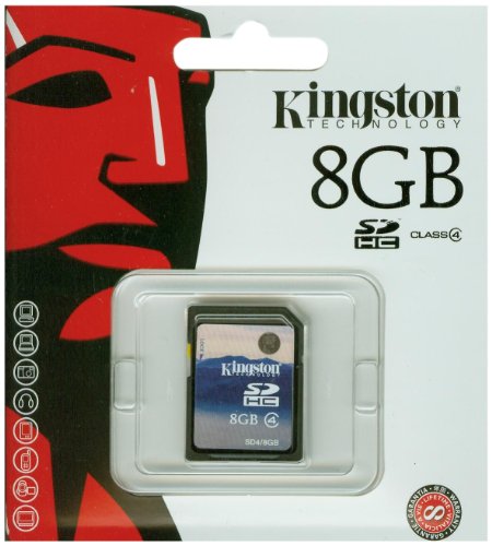 5704327565444 - KINGSTON 8 GB CLASS 4 SDHC FLASH MEMORY CARD SD4/8GB