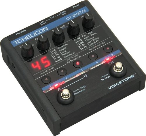 5706622008336 - TC-HELICON VOICETONE CREATE, PRODUCER-IN-A-BOX INCLUDING TC REVERB AND TAP DELAY, DETUNE/THICKENING, DISTORTION AND MEGAPHONE, A/B SWITCHING
