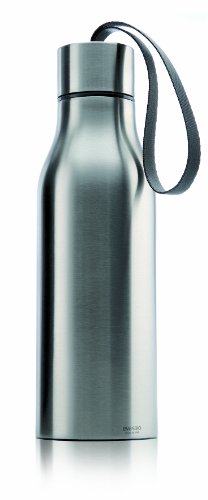 5706631031011 - EVA SOLO THERMO WATER BOTTLE WITH STRAP, BRUSHED STAINLESS STEEL, 1/2-LITER