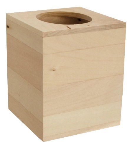 5711008932037 - WALNUT HOLLOW TISSUE BOX WITH OPEN LID, UNFINISHED WOOD FOR ARTS, CRAFTS, AND HOME DÉCOR