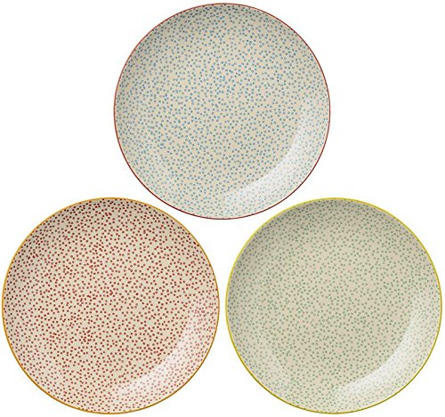 5711173113910 - BLOOMINGVILLE LAURA PLATES - RED/GREEN/BLUE 25 CM - SET OF 3