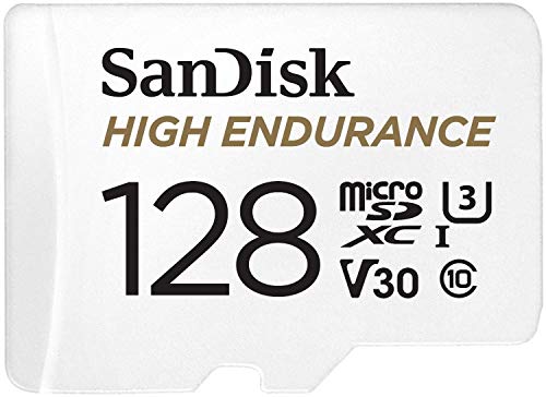 5715063009376 - SANDISK 128GB HIGH ENDURANCE VIDEO MICROSDXC CARD WITH ADAPTER FOR DASH CAM AND HOME MONITORING SYSTEMS - C10, U3, V30, 4K UHD, MICRO SD CARD - SDSQQNR-128G-GN6IA