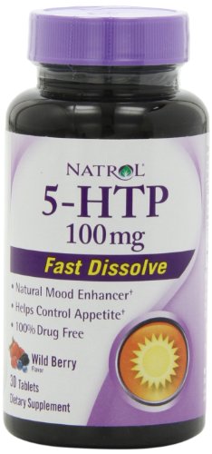 5724544495492 - NATROL 5-HTP FAST DISSOLVE TABLETS, WILD BERRY, 100 MG, 30 COUNT