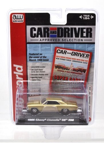 5745141017146 - AUTO WORLD 1:64 CAR AND ERIVER 1966 CHEVY CHEVELLE SS 396 AUTO WORLD 1:64 SCALE CAR AND DRIVER 1966 CHEVY CHEVELLE SS 396