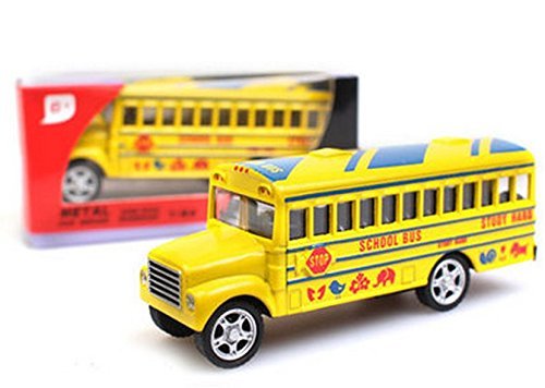 5745141052710 - (HERE) COCO TOY AMERICAN SCHOOL BUS YELLOW? 1/36 PULLBACK MAINSPRING TRAVELING MINICAR MODEL CAR