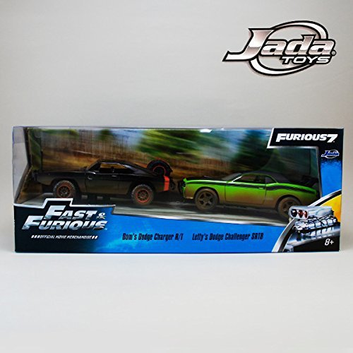 5745141054127 - JADA TOYS (FAST & FURIOUS 7) 1/32 TWIN PACK DOM'S DODGE CHARGER AND LETTY'S DODGE CHALLENGER JADA 1/32 SCALE FAST AND THE FURIOUS FURIOUS7 SERIES DIE-CAST MODEL