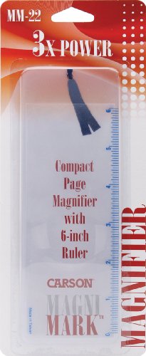 5775005810088 - CARSON MAGNIMARK FRESNEL 3X POWER PAGE MAGNIFIER WITH 6-INCH RULER (MM-22)