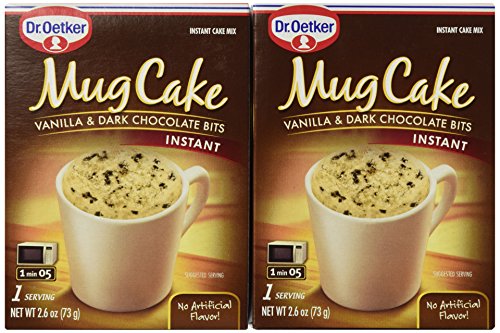 0058336153235 - DR. OETKER MUG CAKE VANILLA & DARK CHOCOLATE BITS INSTANT CAKE MIX (2 COUNT PKG)