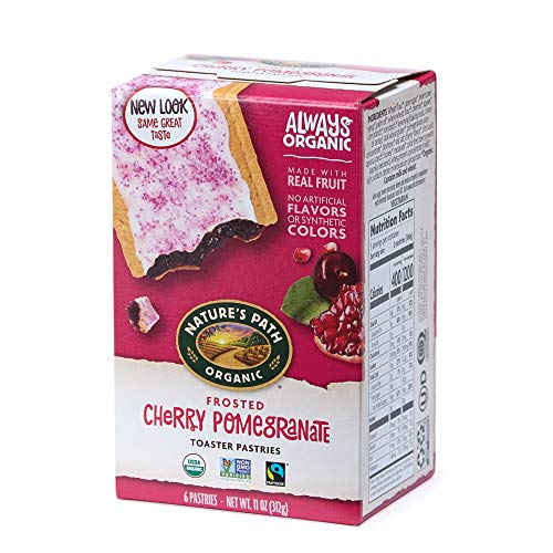 0058449410157 - NATURE'S PATH | NATURE'S PATH ORGANIC FROSTED TOASTER PASTRIES, CHERRY POMEGRANATE, 6-COUNT BOXES (PACK OF 12)