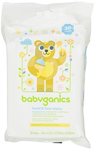 5845215971432 - BABYGANICS HAND AND FACE WIPES, FRAGRANCE FREE, 30 COUNT SIZE: PACK OF 1 CUSTOMERPACKAGETYPE: STANDARD PACKAGING, MODEL: 1235