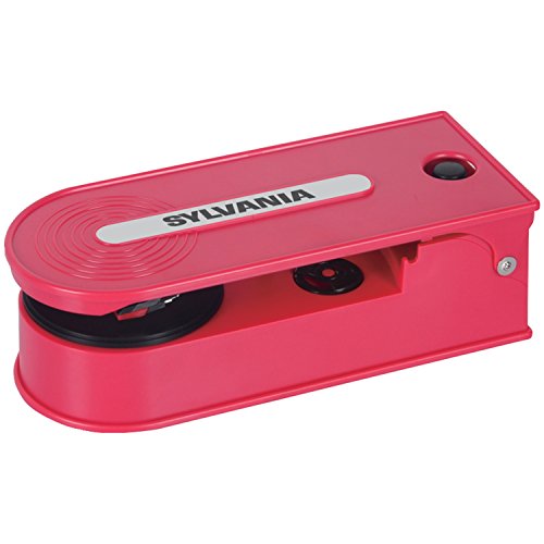 0058465790851 - SYLVANIA TURNTABLE RECORD PLAYER WITH USB ENCODING, RED