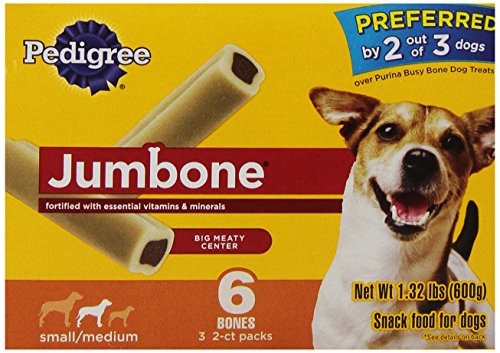 0058496054113 - PEDIGREE JUMBONE SNACK FOOD FOR SMALL AND MEDIUM DOGS, 6-COUNT, 1.32-POUND BONES (PACK OF 4)